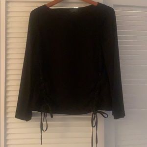 Eleven Paris Blouse with Lace Up Sides